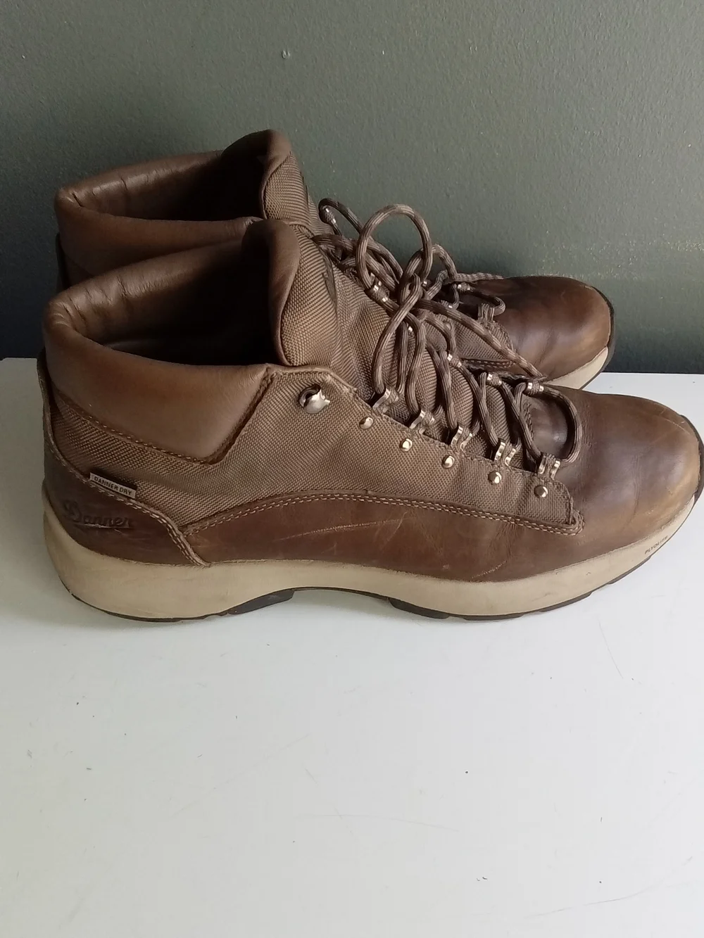 Danner‎ Brown Leather and Textile Lace-Up Boots